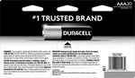 Duracell AAA Batteries 20 Pack